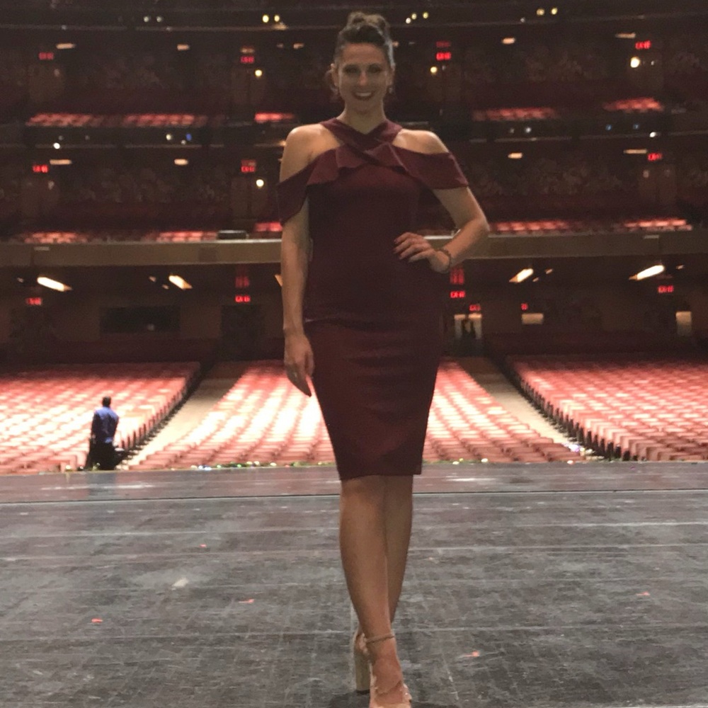 Burgundy Mid Length Dress
